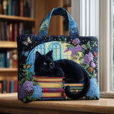 Sac Artisanal - Chat Noir sur Livres