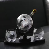 Coffret Carte du Monde — Bouteille et Verre à Whisky