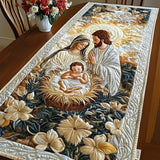 Chemin de table matelassé - Crèche Divine