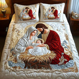 Parure de lit matelassée 3 pièces - Magie du Père Noël