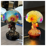 Lampe Boho Chic avec Champignon et Fleur