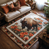 Inès - Tapis décoratif Bison Ambre