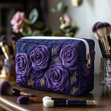 Lucile - Trousse de toilette matelassée Fleur Améthyste