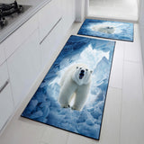 Christine - Tapis de cuisine Hivernal à Détails Enneigés
