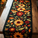 Chemin de table matelassé - Tournesols d'Automne