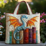 Sac Matelassé - Dragon Émeraude Gardien des Livres