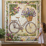 Louise - Tapisserie artistique Bicyclette Fleurs