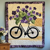 Jeanne - Tapisserie artistique Bicyclette Bouquet Courtepointe Artistique Suspendu