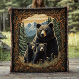 Adèle - Couverture matelassée de la Famille Ours Noir