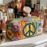 Noémie - Trousse de toilette matelassée Combi de la Paix Fleuri