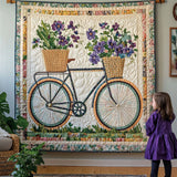 Hélène - Tapis décoratif Artistique Mur Fleurissant Roues