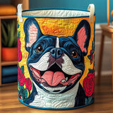 Panier à Linge Matelassé - Sourire Fleuri du Bouledogue Français