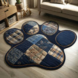 Hélène - Tapis décoratif Patte Bleu