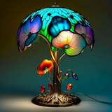 Lampe Boho Chic avec Champignon et Fleur
