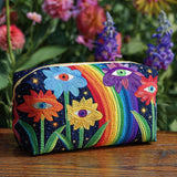 Coralie - Trousse de toilette matelassée Champignons Boho