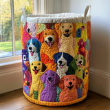 Panier à Linge Matelassé - Chiens Éclatants