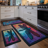 Cordélia - Tapis de cuisine Libellule Lumineuse