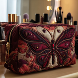 Véronique - Trousse de toilette matelassée Jardin de Papillons