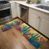 Charlotte - Tapis de cuisine Cactus au Coucher de Soleil