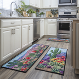 Blanche - Tapis de cuisine Cactus et Paysage Désertique