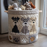Panier à Linge Matelassé - Schnauzer Illustré