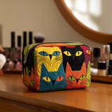 Pauline - Trousse de toilette matelassée Chat Magique