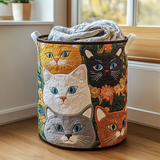 Panier à Linge Matelassé - Prairie aux Chats