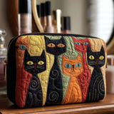 Clémence - Trousse de toilette matelassée Chat Décoratif