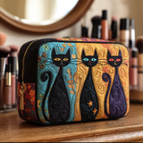 Anaïs - Trousse de toilette matelassée Chat Curieux