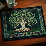 Isabelle - Set de table matelassé Arbre des Racines Celtiques