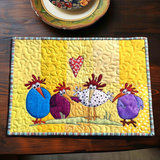 Juliette - Set de table matelassé Poule