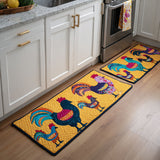 Maëlle - Tapis de cuisine Poules et Fleurs