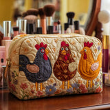 Emma - Trousse de toilette matelassée Poule Décorative