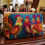 Margaux - Trousse de toilette matelassée Poule Tendre