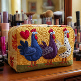 Manon - Trousse de toilette matelassée Poule Décorative