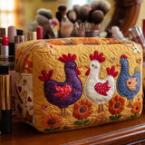 Amélie - Trousse de toilette matelassée Poule
