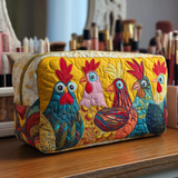 Marcelle - Trousse de toilette matelassée Poules dans Prairie