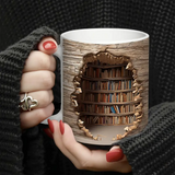 Tasse Envoûtante Avec Bibliothèque Activée Par La Chaleur