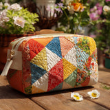 Renée - Trousse de toilette matelassée Motif Colorée Rétro