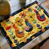 Valérie - Set de table matelassé Poule