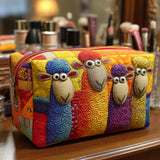 Nathalie - Trousse de toilette matelassée Moutons