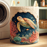 Panier à Linge Matelassé - Tortue de Corail