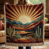 Apolline - Couverture matelassée Cactus Chaleureux