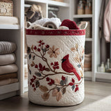 Panier à Linge Matelassé - Feuilles Cramoisies