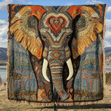 Lucie - Couverture matelassée Safari Éléphant