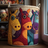 Panier à Linge Matelassé - Cheval Éternel