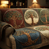 Océanne - Housse de canapé matelassée Arbre et Racines