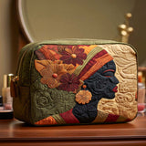 Séraphine - Trousse de toilette matelassée Fleurs Délicats