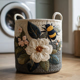 Panier à Linge Matelassé - Abeille Fleurie