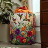 Panier à Linge Matelassé - Ailes et Fleurs